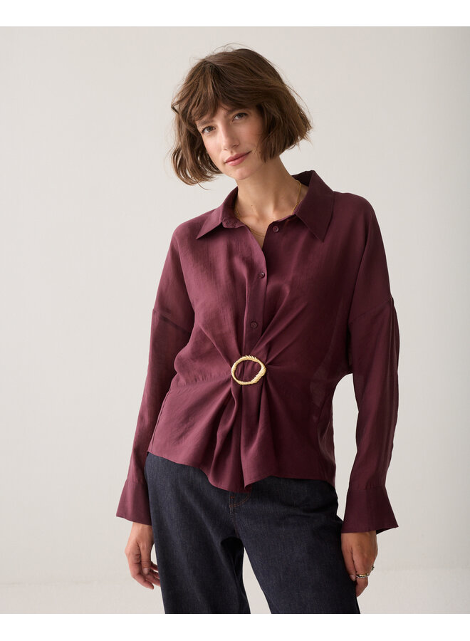 2s3524-12492 335 Summum Blouse Lyocell blend Dark burgundy