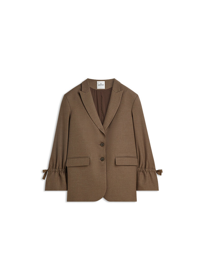 1s1330-12481 742 Summum Blazer Twill melange Taupe