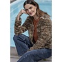 64500-10 775 Geisha Vest stripes hairy brown