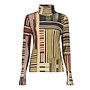 62675-20 775 Geisha top brown/coral