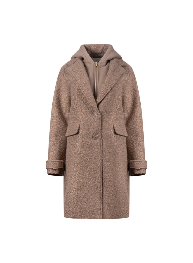 NKF12009 60 Nukus Mirthe Coat Boucle Taupe