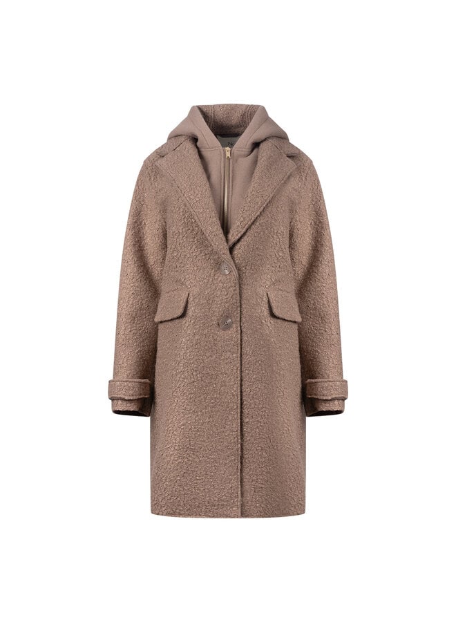 NKF12009 60 Nukus Mirthe Coat Boucle Taupe