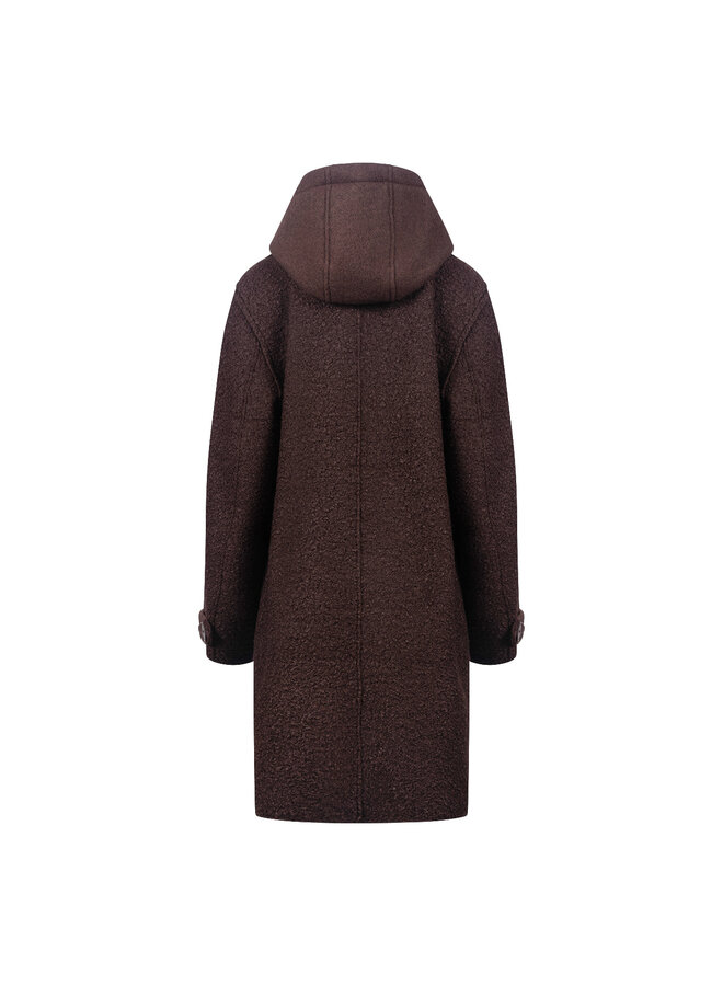 NKF12009 334 Nukus Mirthe Coat Boucle Chocolate
