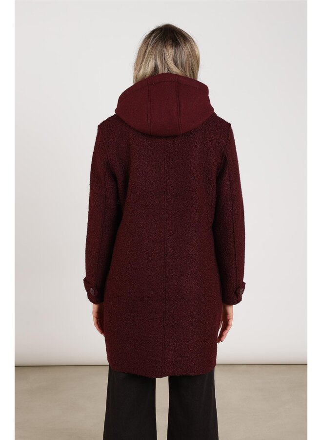 NKF12009 333 Nukus Mirthe Coat Boucle Cherry