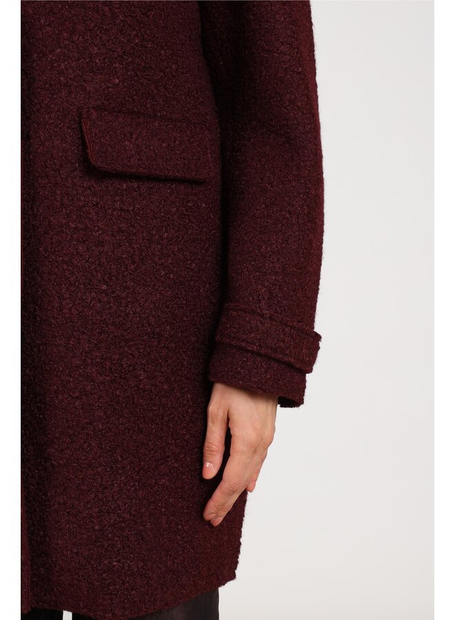 NKF12009 333 Nukus Mirthe Coat Boucle Cherry