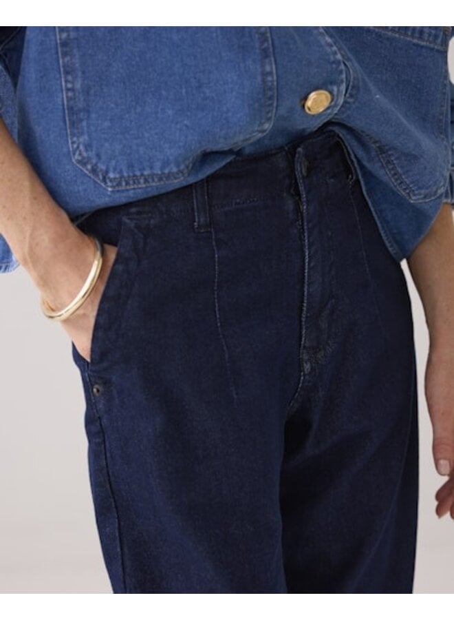 4s2740-5153 490 Summum Tapered jeans Soft fine twill Indigo