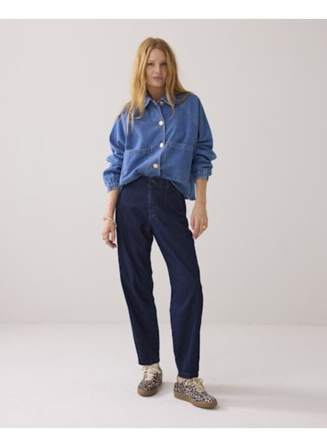 4s2740-5153 490 Summum Tapered jeans Soft fine twill Indigo