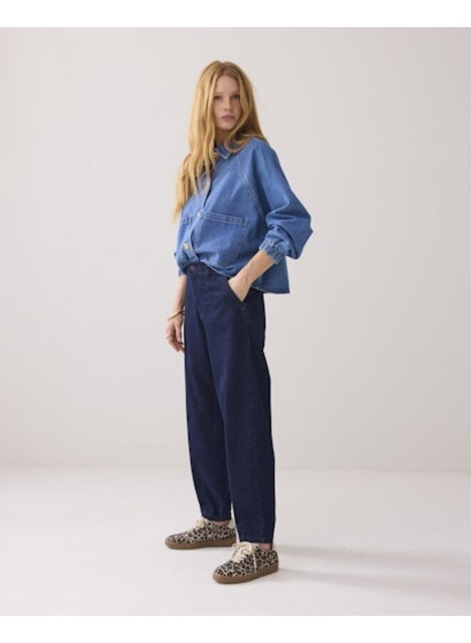 4s2740-5153 490 Summum Tapered jeans Soft fine twill Indigo