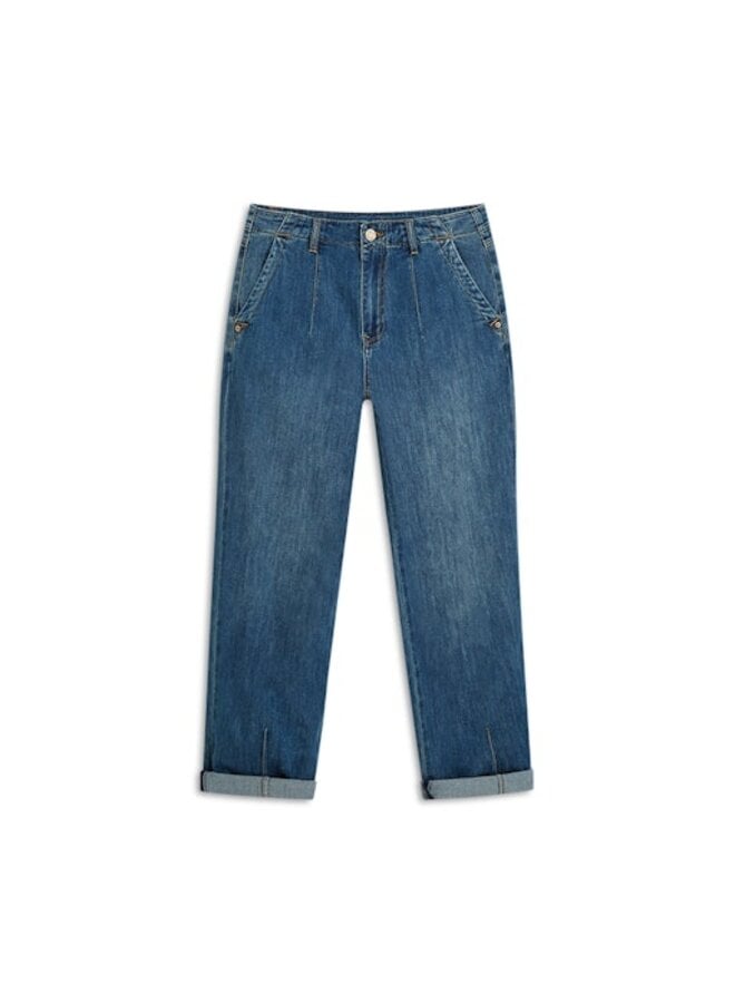 4s2740-5153 488 Summum Tapered jeans Soft fine twill Dark blue denim