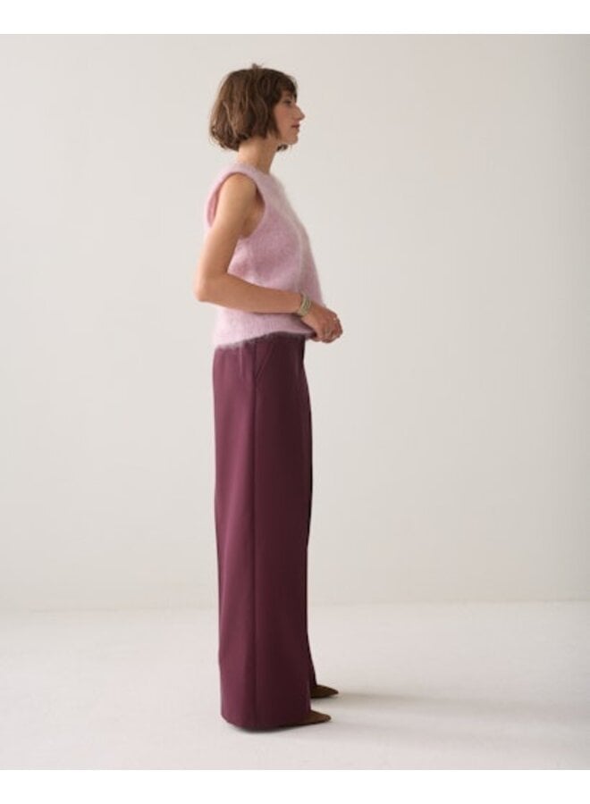 4s2369-11680 335 Summum Trousers Foam uni Dark burgundy