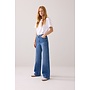 Pisa-5185 426 Summum Wide leg jeans twill comford denim  Vintage blue denim