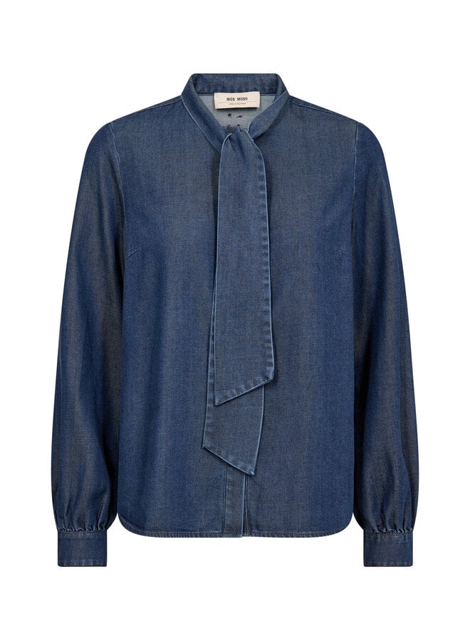 181860 447 MosMosh MMPaloma Lio Shirt Dark Blue