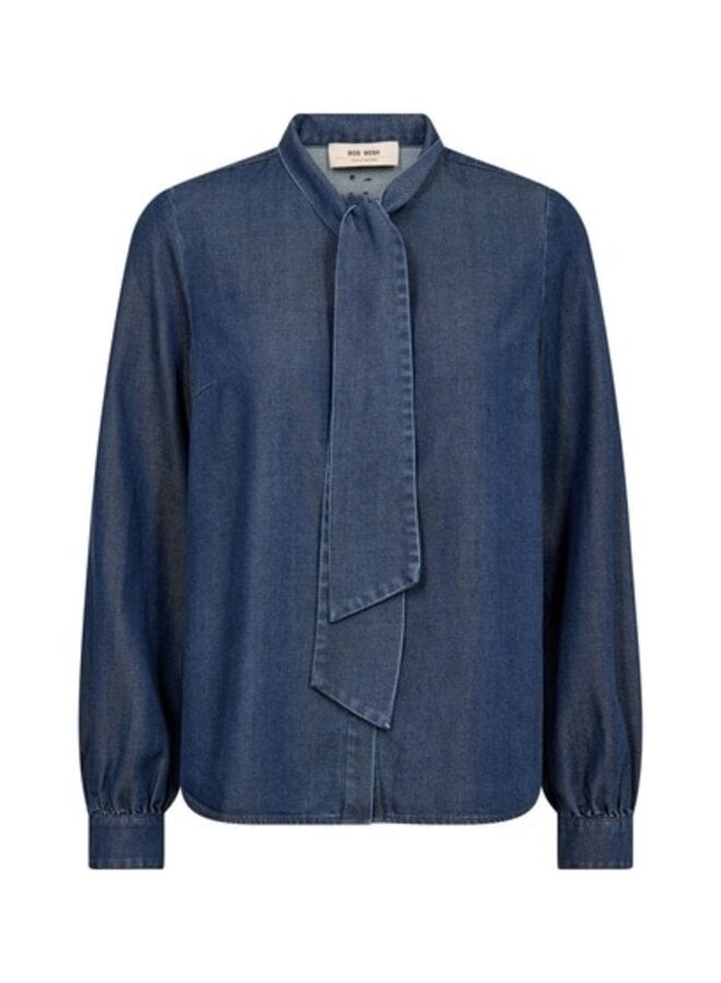181860 447 MosMosh MMPaloma Lio Shirt Dark Blue