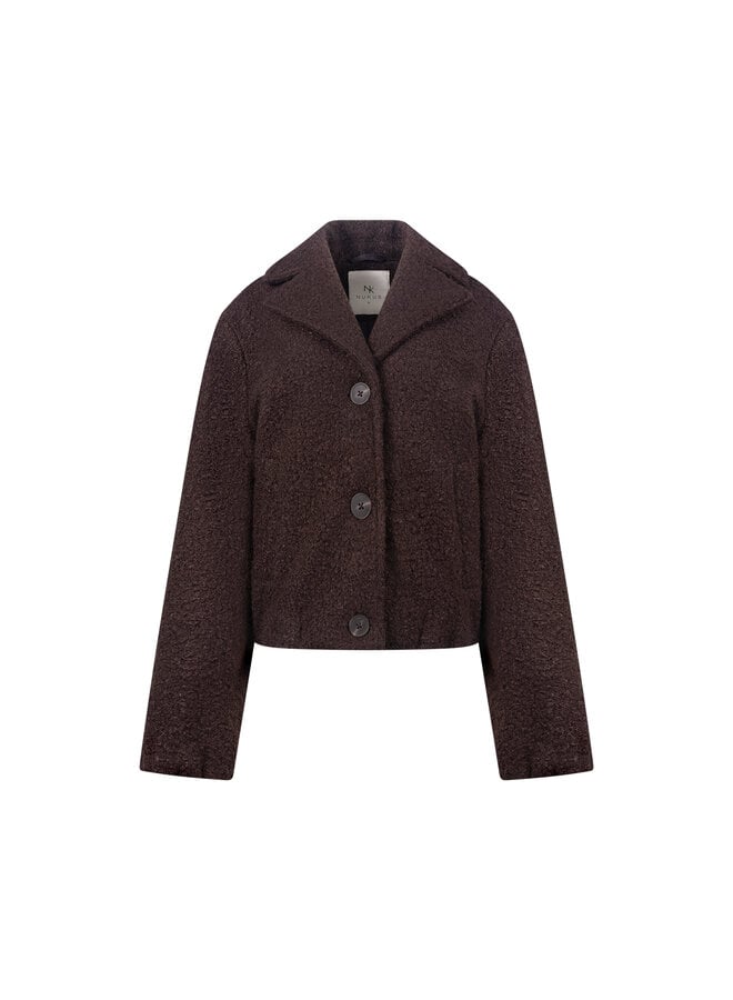 NKF12010 334 Nukus Madelin Jacket Boucle Chocolate