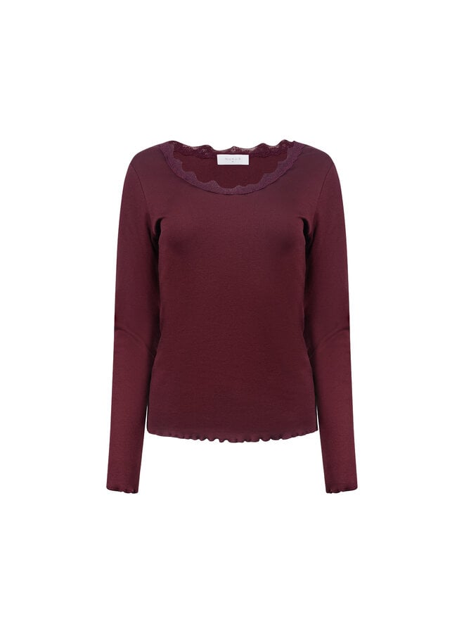 NKF01101 333 Nukus Mika Top Lace Cherry