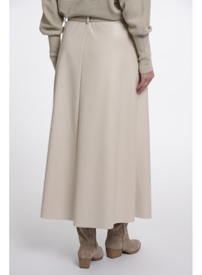 Chelsea.7502611 Rino en Pelle Faux leather skirt with belt Birch