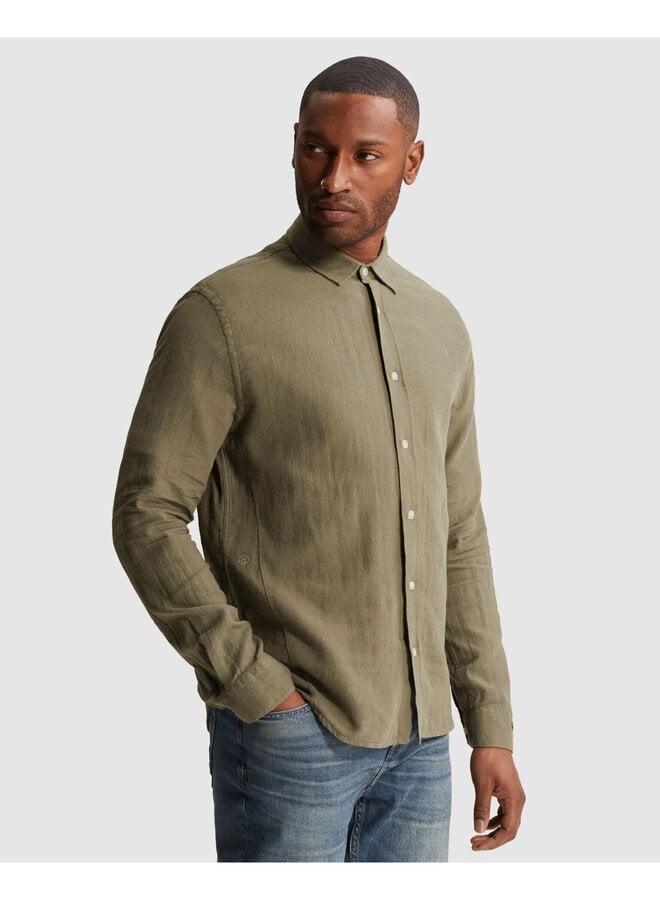 CSI2606289 6148 Cast Iron Long sleeve shirt Cotton linen structure Vetiver