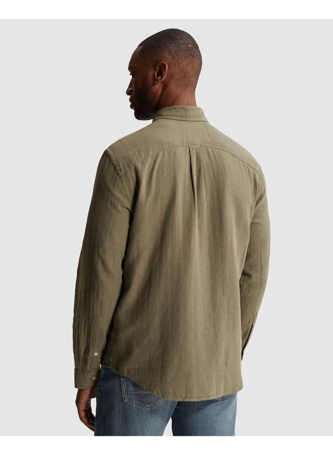 CSI2606289 6148 Cast Iron Long sleeve shirt Cotton linen structure Vetiver