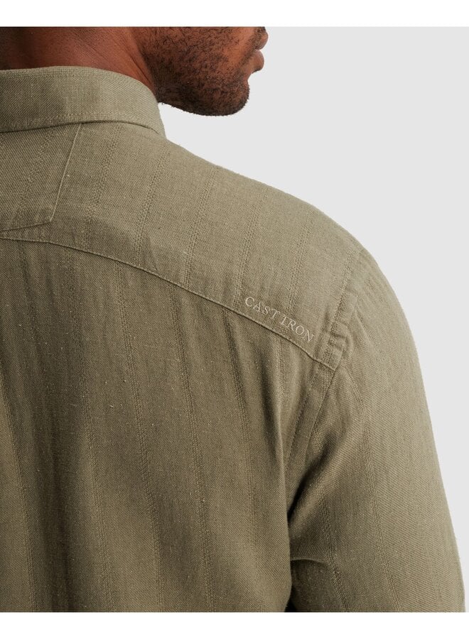 CSI2606289 6148 Cast Iron Long sleeve shirt Cotton linen structure Vetiver
