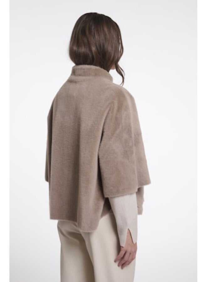 Dewi.7002611 Rino en Pelle Faux fur cape Mocha latte