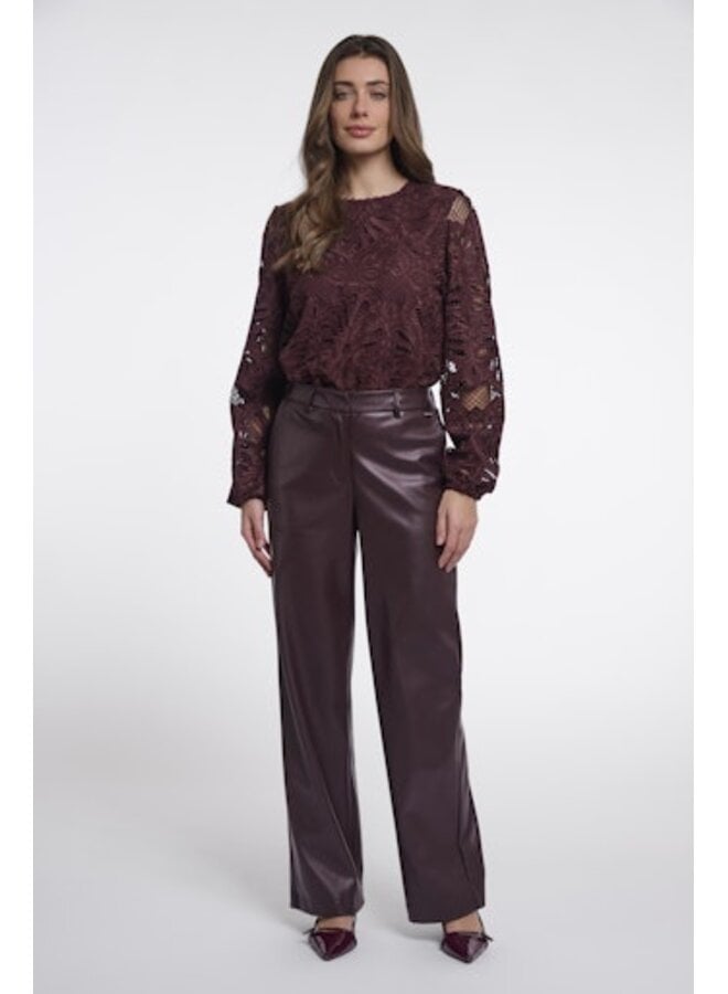 Georgina Regular.7502611 Rino & Pelle Regular length faux leather pants Chocolate bean