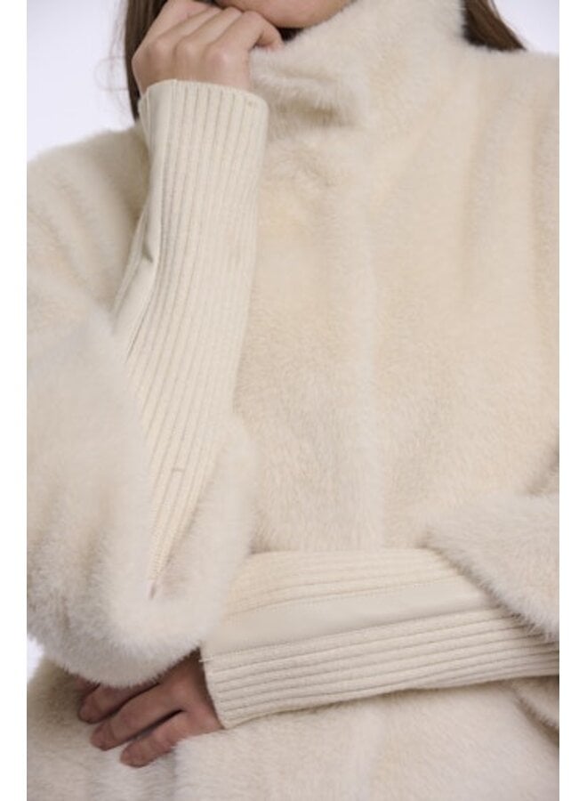 Nesrin.7002611 Rino en Pelle Jacket with rib cuffs Birch