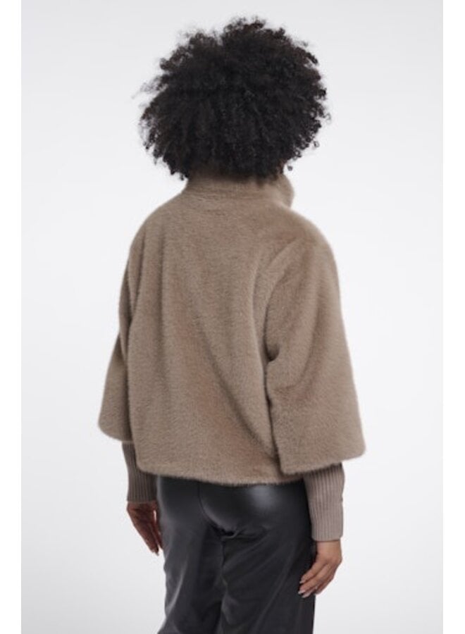 Nesrin.7002611 Rino en Pelle Jacket with rib cuffs Mocha latte