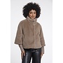 Nesrin.7002611 Rino en Pelle Jacket with rib cuffs Mocha latte