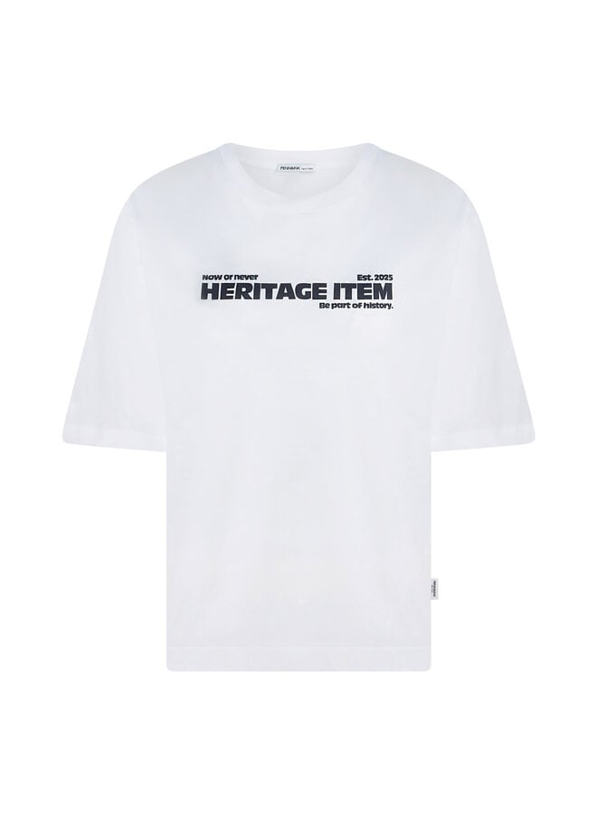 W26F1936 1-655 Penn & Ink T-shirt print white tabac