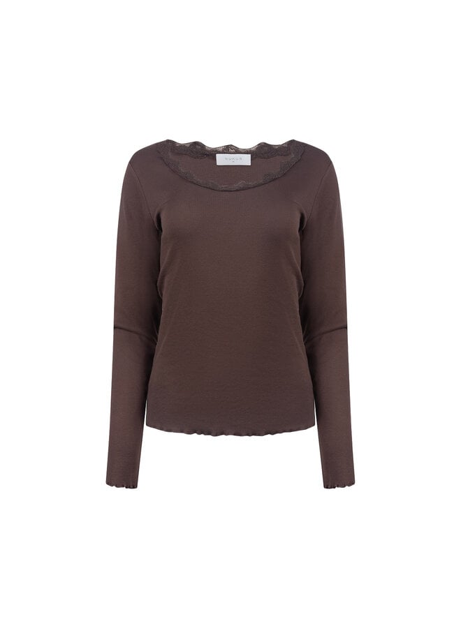 NKF01101 334 Nukus Mika Top Lace Chocolate