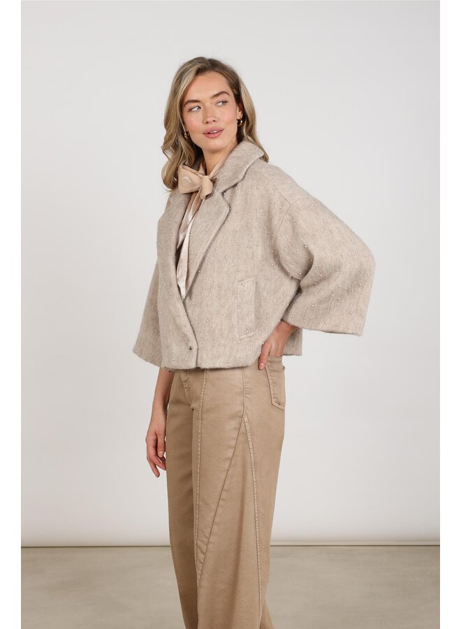 NKF13149 9 Nukus Danique Jacket Pearls Sand