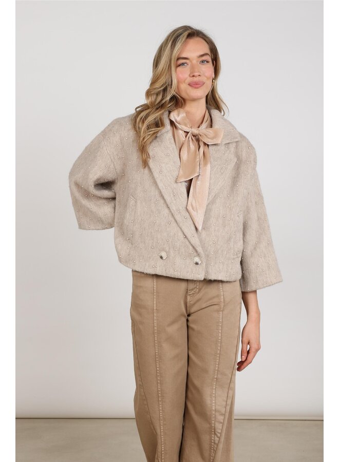 NKF13149 9 Nukus Danique Jacket Pearls Sand