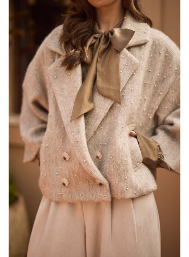 NKF13149 9 Nukus Danique Jacket Pearls Sand