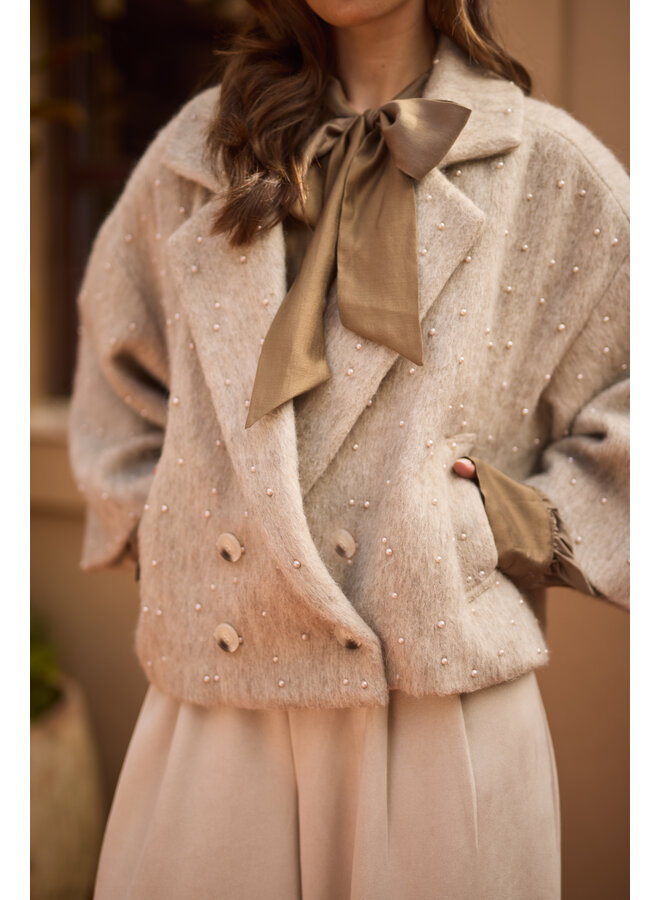NKF13149 9 Nukus Danique Jacket Pearls Sand