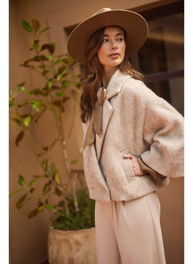 NKF13149 9 Nukus Danique Jacket Pearls Sand
