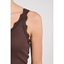 NKF06003 334 Nukus Maddie Singlet Lace Chocolate