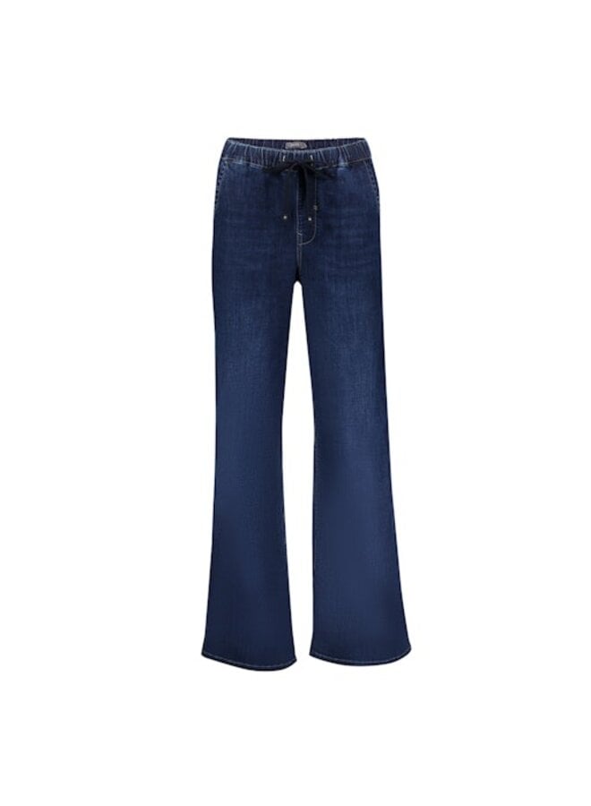 61523-10 879 Geisha Jeans easy Dark blue denim washed