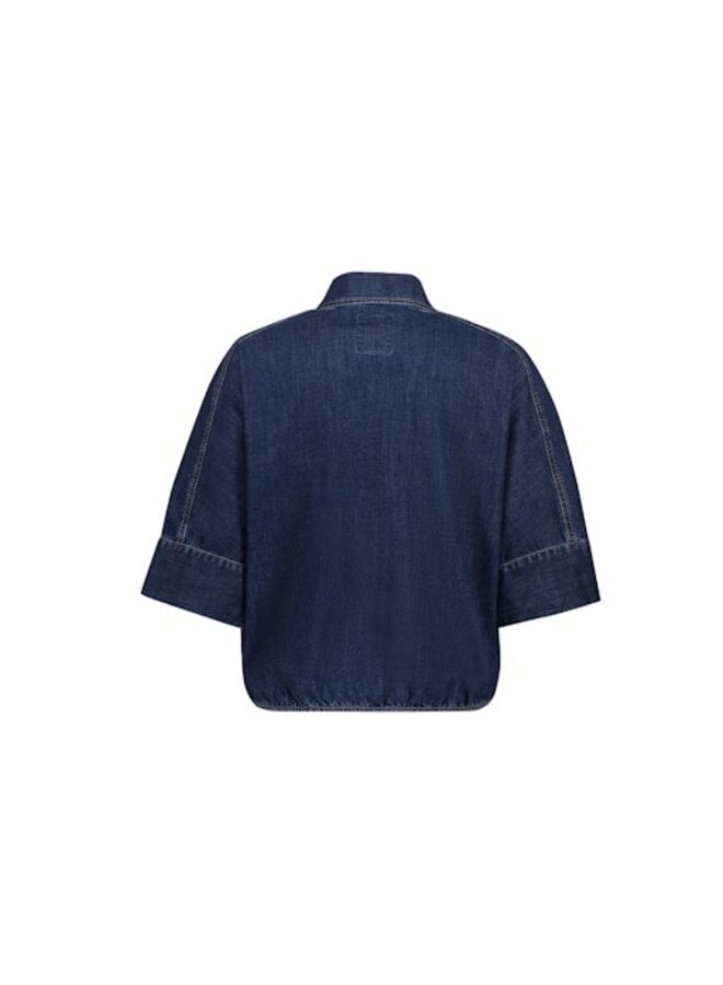 63511-10 879 Geisha Overtop denim Dark blue denim washed