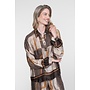 63570-70 775 Geisha Blouse satin AOP brown/sand