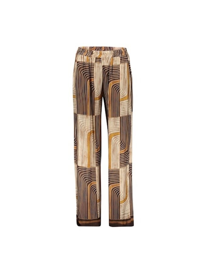 61576-70 775 Geisha Pants satin AOP brown/sand
