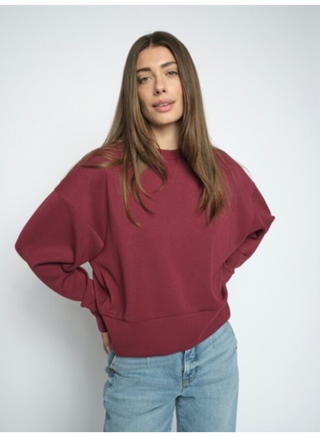 180390 273 MosMosh MMKiki Celli O-LS Sweatshirt Cabernet