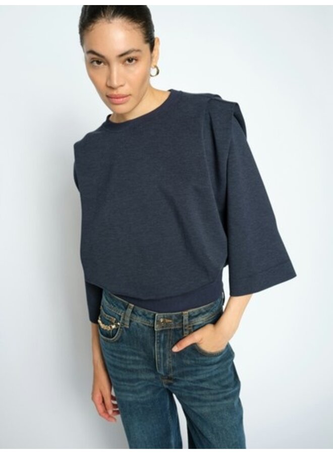 180790 468 MosMosh MMMae O-3/4 Sleeve Sweatshirt Salute Navy