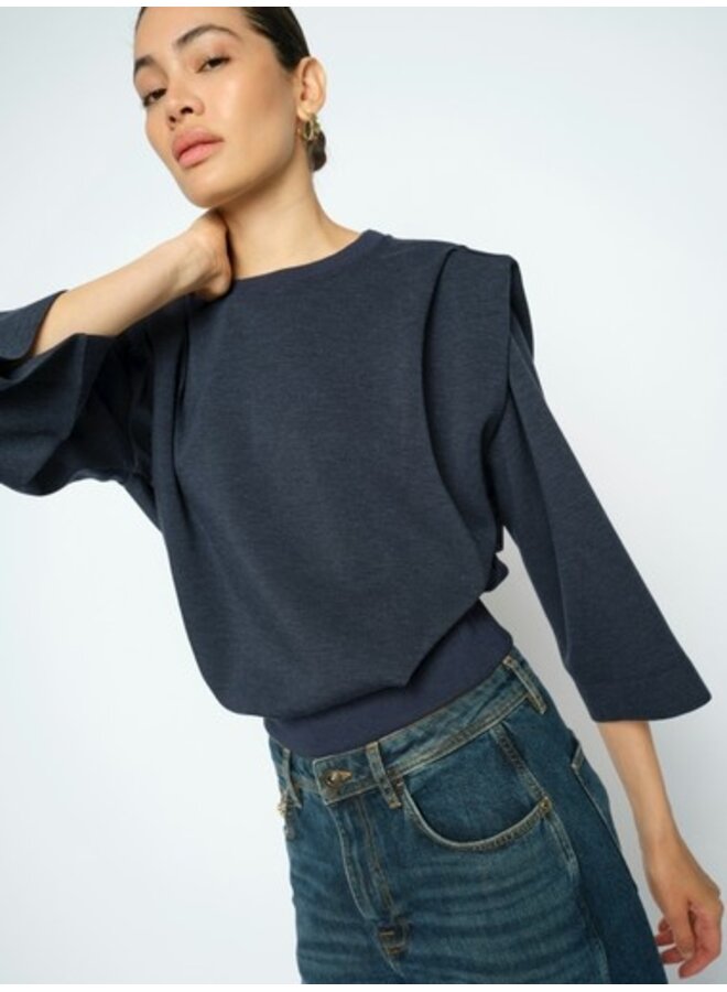 180790 468 MosMosh MMMae O-3/4 Sleeve Sweatshirt Salute Navy