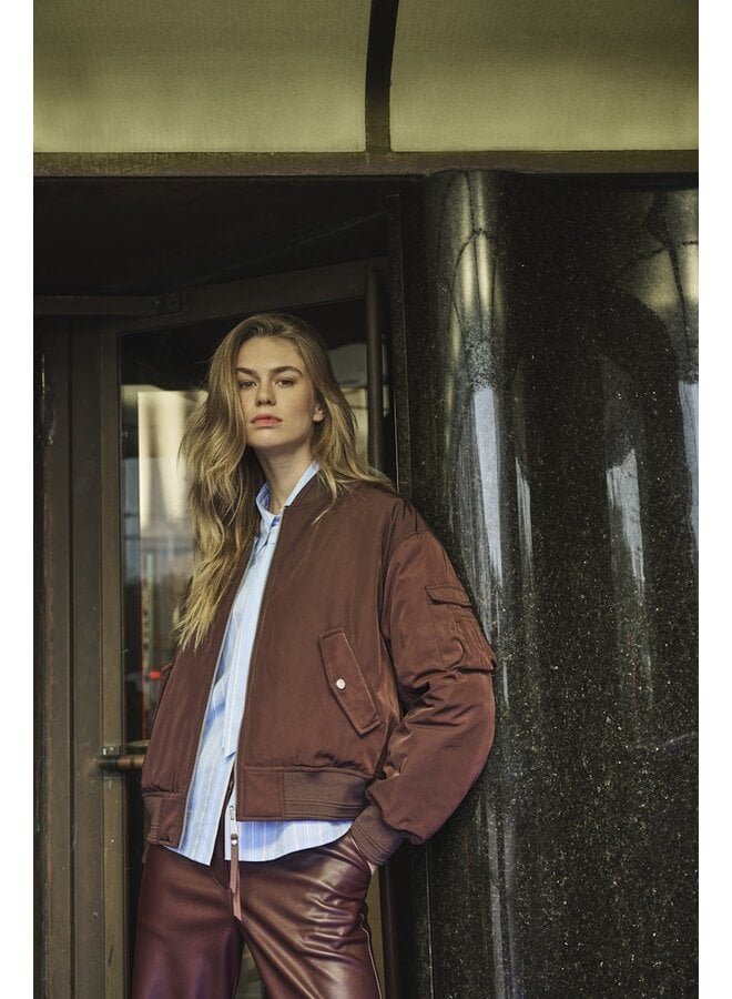Djenna 7002611 Rino & Pelle Bomber jacket Fudge cloak and light blue