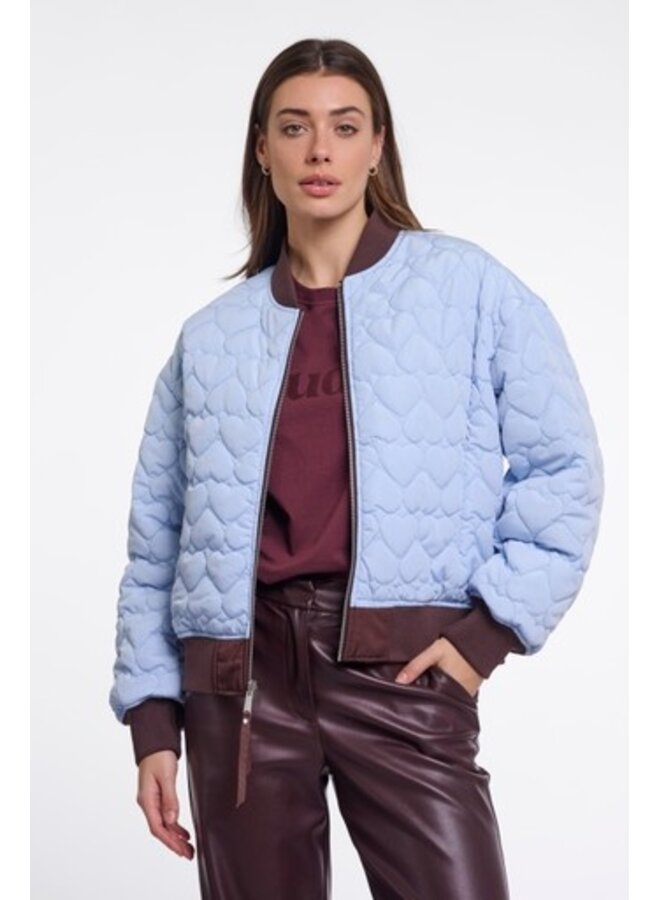 Djenna.7002611 Rino en Pelle Bomber jacket Fudge cloak and light blue