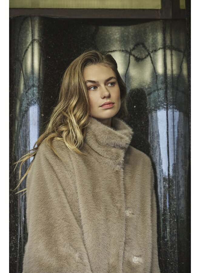 Nesrin.7002611 Rino en Pelle Jacket with rib cuffs Mocha latte