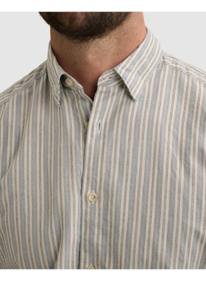 VSI2608210 5356 Vanguard Long sleeve shirt Yarn dye Stripe with chenille China Blue