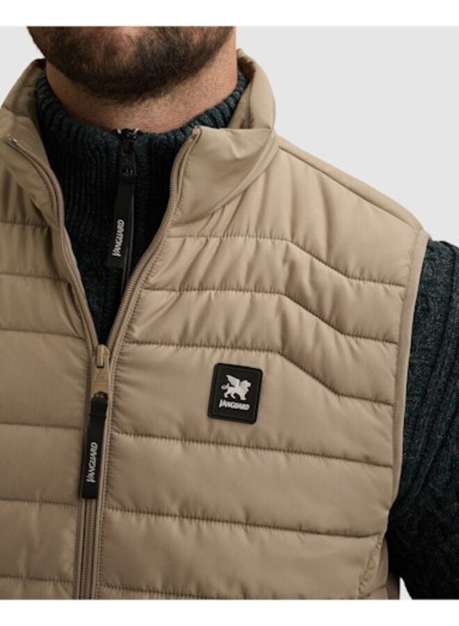 VBW2608170 7147 Vanguard Bodywarmer TRACKOUT Ever-Rib Greige