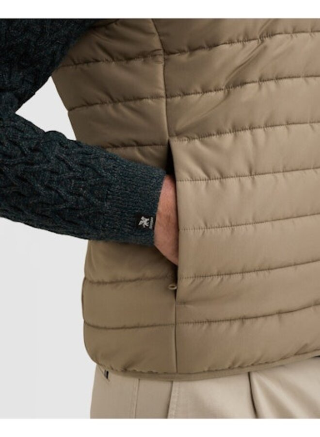 VBW2608170 7147 Vanguard Bodywarmer TRACKOUT Ever-Rib Greige