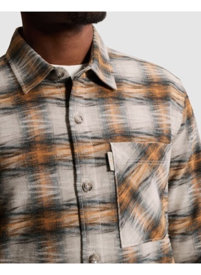 CSI2608212 8136 Cast Iron Long sleeve shirt Check Jacquard Sunburn